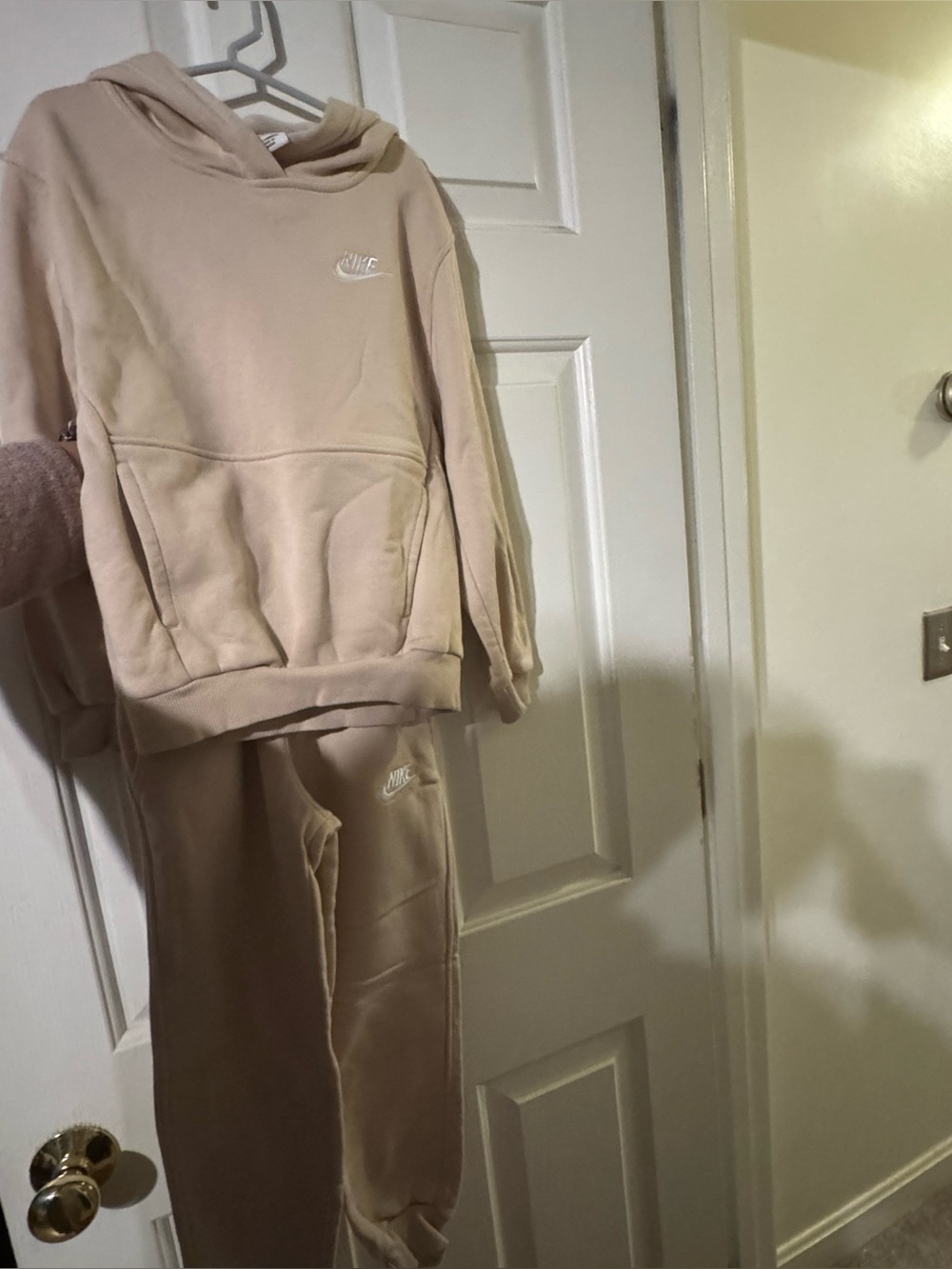 Nike Kids Beige Hoodie and Joggers Set